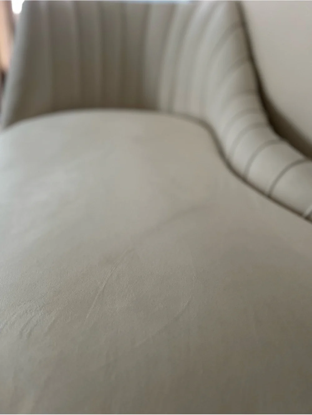 Cream Channel-Tufted Accent Chair - Neutral Upholstery